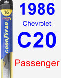 Passenger Wiper Blade for 1986 Chevrolet C20 - Hybrid