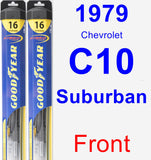 Front Wiper Blade Pack for 1979 Chevrolet C10 Suburban - Hybrid