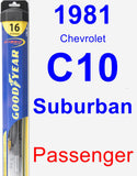 Passenger Wiper Blade for 1981 Chevrolet C10 Suburban - Hybrid