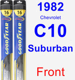 Front Wiper Blade Pack for 1982 Chevrolet C10 Suburban - Hybrid