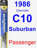 Passenger Wiper Blade for 1986 Chevrolet C10 Suburban - Hybrid