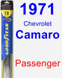 Passenger Wiper Blade for 1971 Chevrolet Camaro - Hybrid