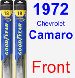 Front Wiper Blade Pack for 1972 Chevrolet Camaro - Hybrid