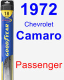 Passenger Wiper Blade for 1972 Chevrolet Camaro - Hybrid