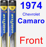 Front Wiper Blade Pack for 1974 Chevrolet Camaro - Hybrid