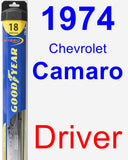 Driver Wiper Blade for 1974 Chevrolet Camaro - Hybrid