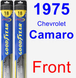 Front Wiper Blade Pack for 1975 Chevrolet Camaro - Hybrid