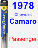 Passenger Wiper Blade for 1978 Chevrolet Camaro - Hybrid