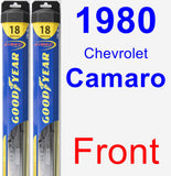 Front Wiper Blade Pack for 1980 Chevrolet Camaro - Hybrid