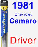 Driver Wiper Blade for 1981 Chevrolet Camaro - Hybrid