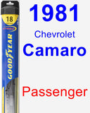 Passenger Wiper Blade for 1981 Chevrolet Camaro - Hybrid