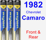 Front & Rear Wiper Blade Pack for 1982 Chevrolet Camaro - Hybrid