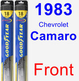 Front Wiper Blade Pack for 1983 Chevrolet Camaro - Hybrid