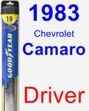 Driver Wiper Blade for 1983 Chevrolet Camaro - Hybrid