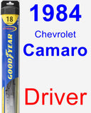 Driver Wiper Blade for 1984 Chevrolet Camaro - Hybrid