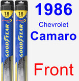 Front Wiper Blade Pack for 1986 Chevrolet Camaro - Hybrid