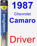 Driver Wiper Blade for 1987 Chevrolet Camaro - Hybrid