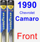 Front Wiper Blade Pack for 1990 Chevrolet Camaro - Hybrid