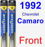 Front Wiper Blade Pack for 1992 Chevrolet Camaro - Hybrid