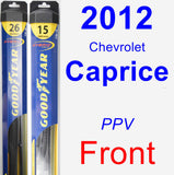 Front Wiper Blade Pack for 2012 Chevrolet Caprice - Hybrid