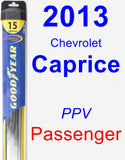 Passenger Wiper Blade for 2013 Chevrolet Caprice - Hybrid