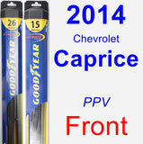 Front Wiper Blade Pack for 2014 Chevrolet Caprice - Hybrid