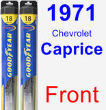 Front Wiper Blade Pack for 1971 Chevrolet Caprice - Hybrid