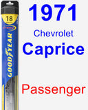 Passenger Wiper Blade for 1971 Chevrolet Caprice - Hybrid