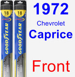 Front Wiper Blade Pack for 1972 Chevrolet Caprice - Hybrid