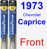 Front Wiper Blade Pack for 1973 Chevrolet Caprice - Hybrid
