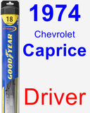 Driver Wiper Blade for 1974 Chevrolet Caprice - Hybrid