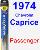Passenger Wiper Blade for 1974 Chevrolet Caprice - Hybrid