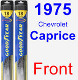 Front Wiper Blade Pack for 1975 Chevrolet Caprice - Hybrid