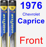 Front Wiper Blade Pack for 1976 Chevrolet Caprice - Hybrid