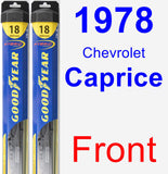 Front Wiper Blade Pack for 1978 Chevrolet Caprice - Hybrid