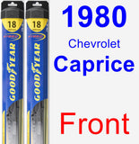 Front Wiper Blade Pack for 1980 Chevrolet Caprice - Hybrid