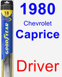 Driver Wiper Blade for 1980 Chevrolet Caprice - Hybrid