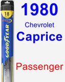 Passenger Wiper Blade for 1980 Chevrolet Caprice - Hybrid