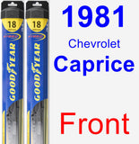 Front Wiper Blade Pack for 1981 Chevrolet Caprice - Hybrid