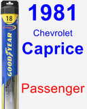 Passenger Wiper Blade for 1981 Chevrolet Caprice - Hybrid