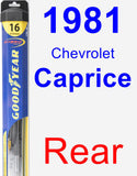 Rear Wiper Blade for 1981 Chevrolet Caprice - Hybrid