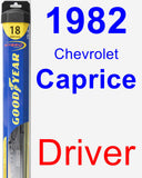 Driver Wiper Blade for 1982 Chevrolet Caprice - Hybrid