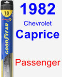 Passenger Wiper Blade for 1982 Chevrolet Caprice - Hybrid