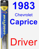 Driver Wiper Blade for 1983 Chevrolet Caprice - Hybrid