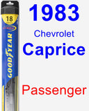 Passenger Wiper Blade for 1983 Chevrolet Caprice - Hybrid