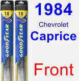 Front Wiper Blade Pack for 1984 Chevrolet Caprice - Hybrid