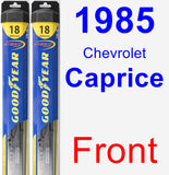 Front Wiper Blade Pack for 1985 Chevrolet Caprice - Hybrid