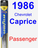 Passenger Wiper Blade for 1986 Chevrolet Caprice - Hybrid