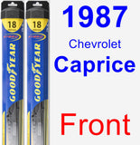 Front Wiper Blade Pack for 1987 Chevrolet Caprice - Hybrid