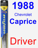 Driver Wiper Blade for 1988 Chevrolet Caprice - Hybrid